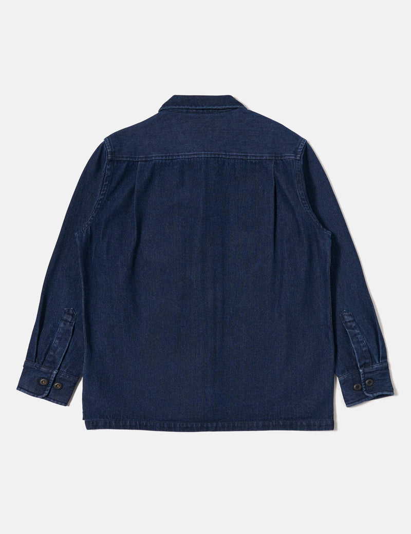 Universal Works Fatigue Shirt (Denim) - Indigo Blue
