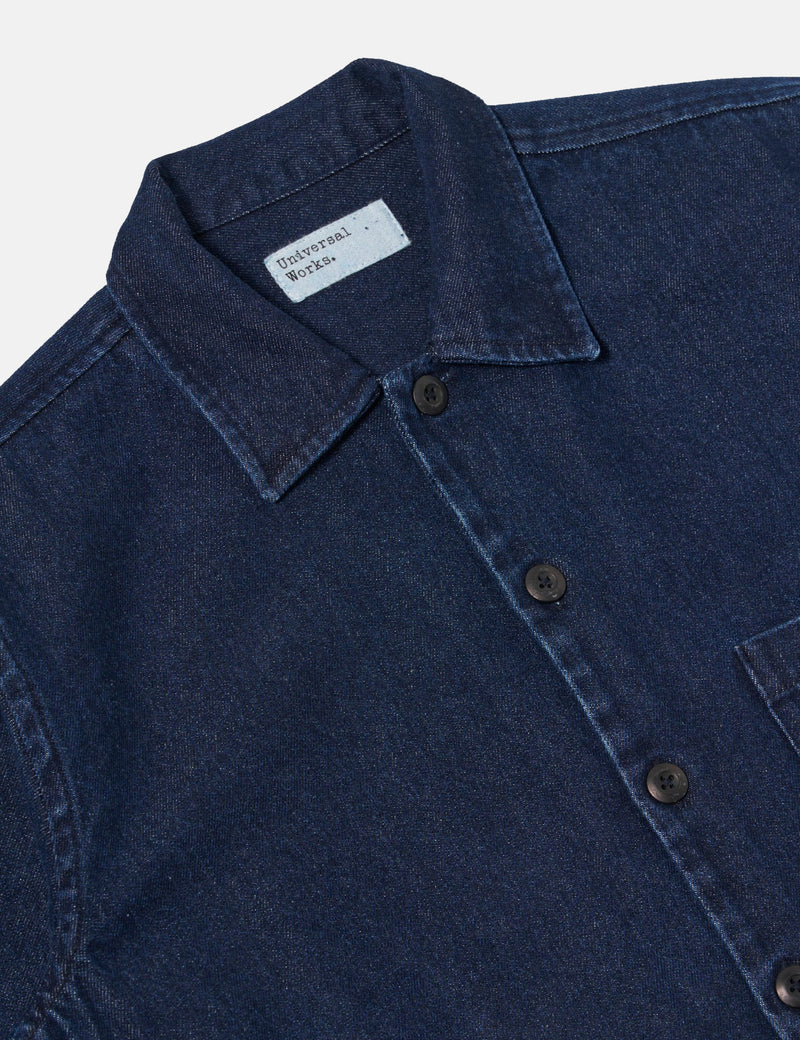 Universal Works Fatigue Shirt (Denim) - Indigo Blue