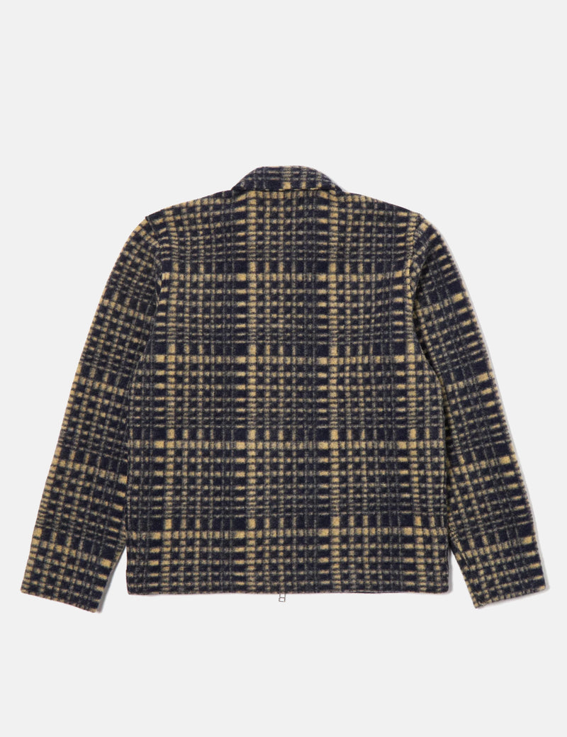 Universal Works Zip Uniform Jacket (Telepass Fleece) - Navy Blue