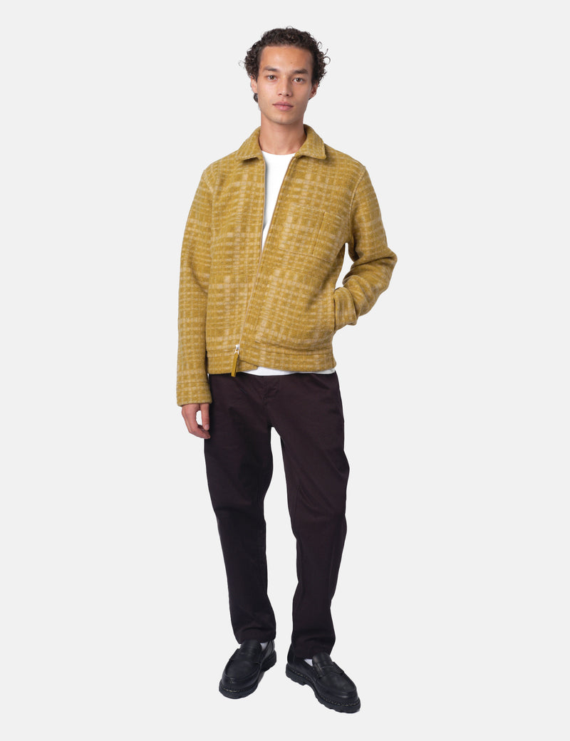Universal Works Zip Uniform Jacket (Telepass Fleece) - Yellow