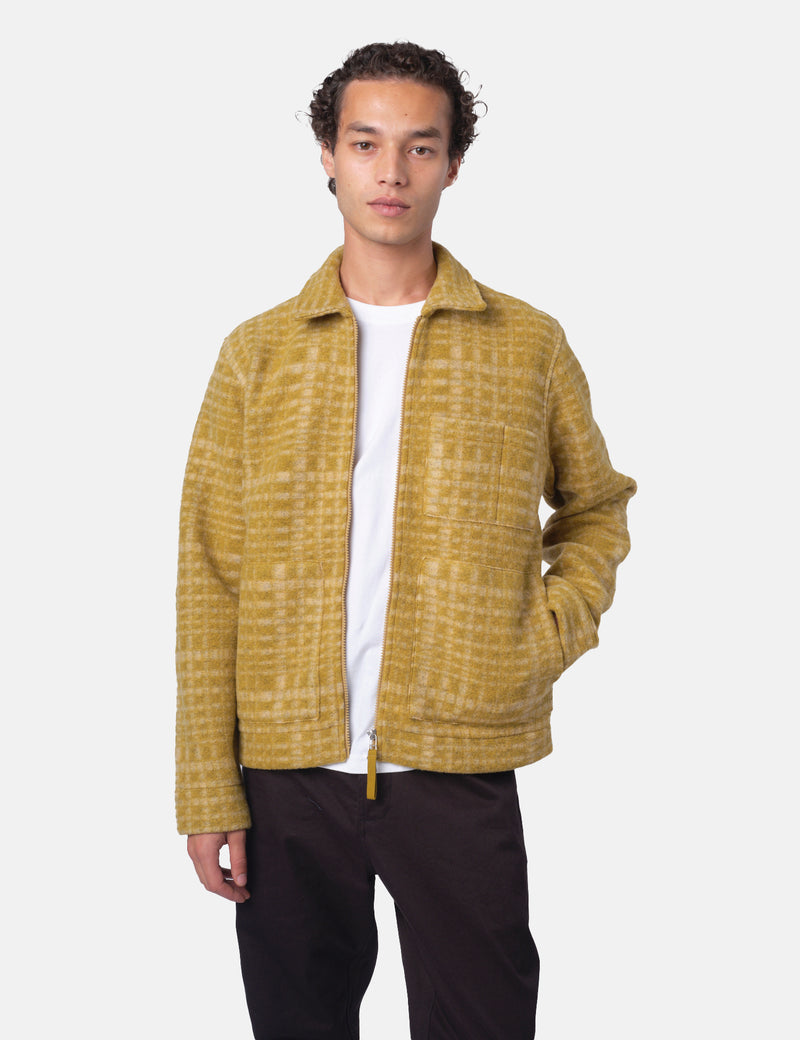 Universal Works Zip Uniform Jacket (Telepass Fleece) - Yellow