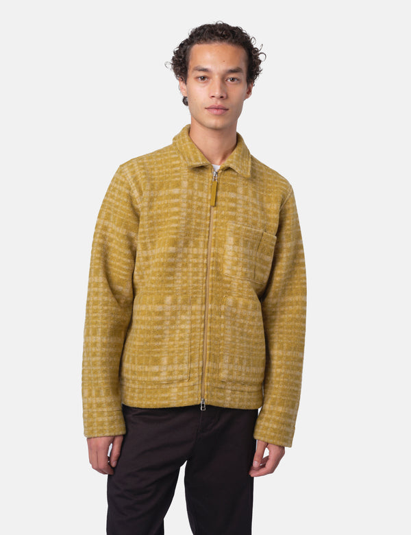 Universal Works Zip Uniform Jacket (Telepass Fleece) - Yellow
