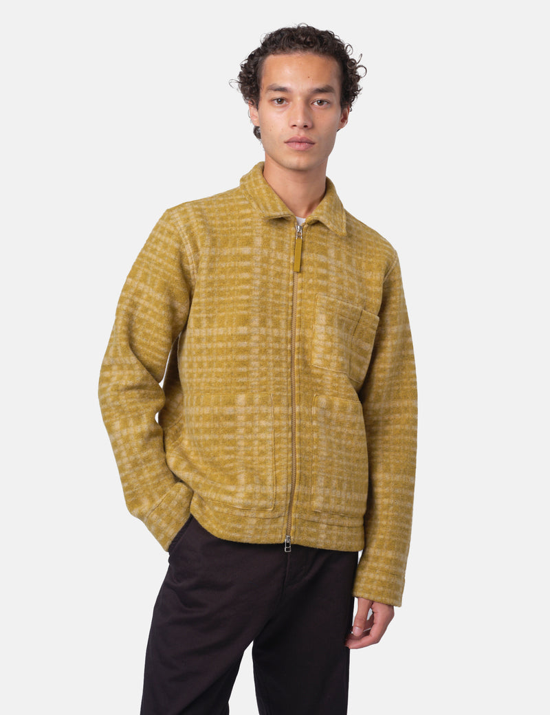 Universal Works Zip Uniform Jacket (Telepass Fleece) - Yellow