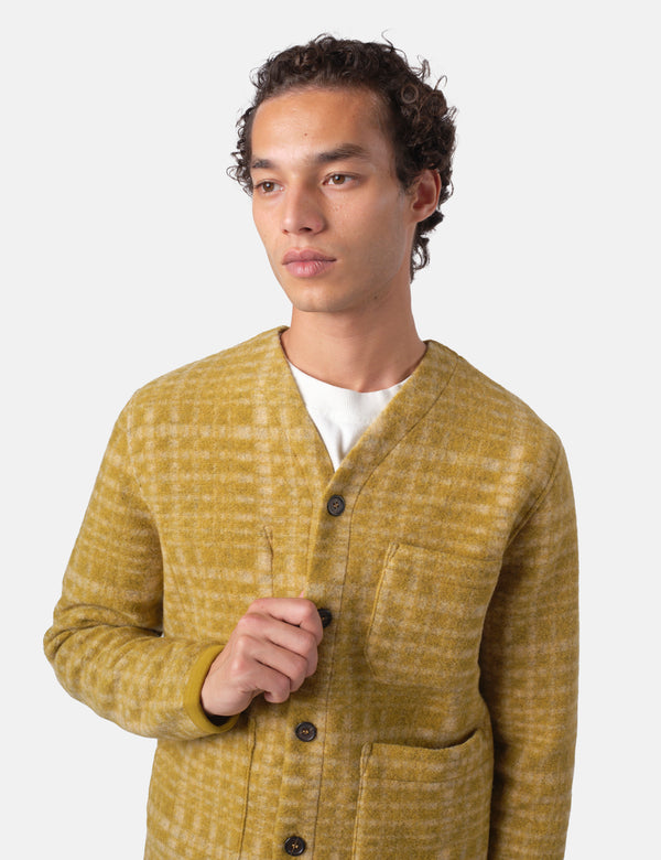 Universal Works Cardigan (Telepass Fleece) - Yellow