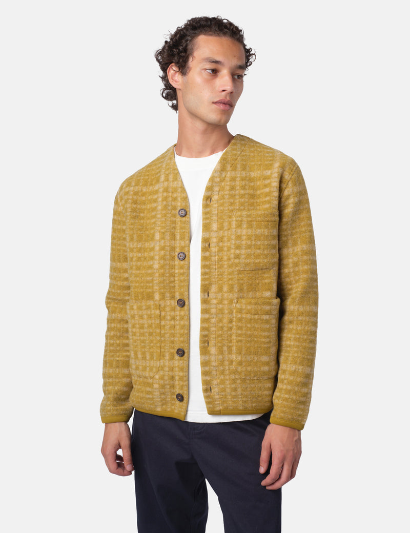 Universal Works Cardigan (Telepass Fleece) - Yellow