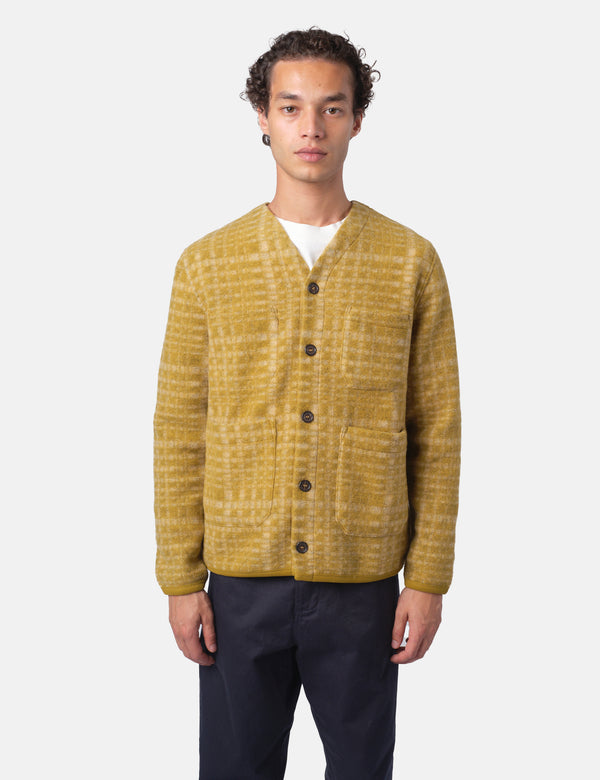 Universal Works Cardigan (Telepass Fleece) - Yellow