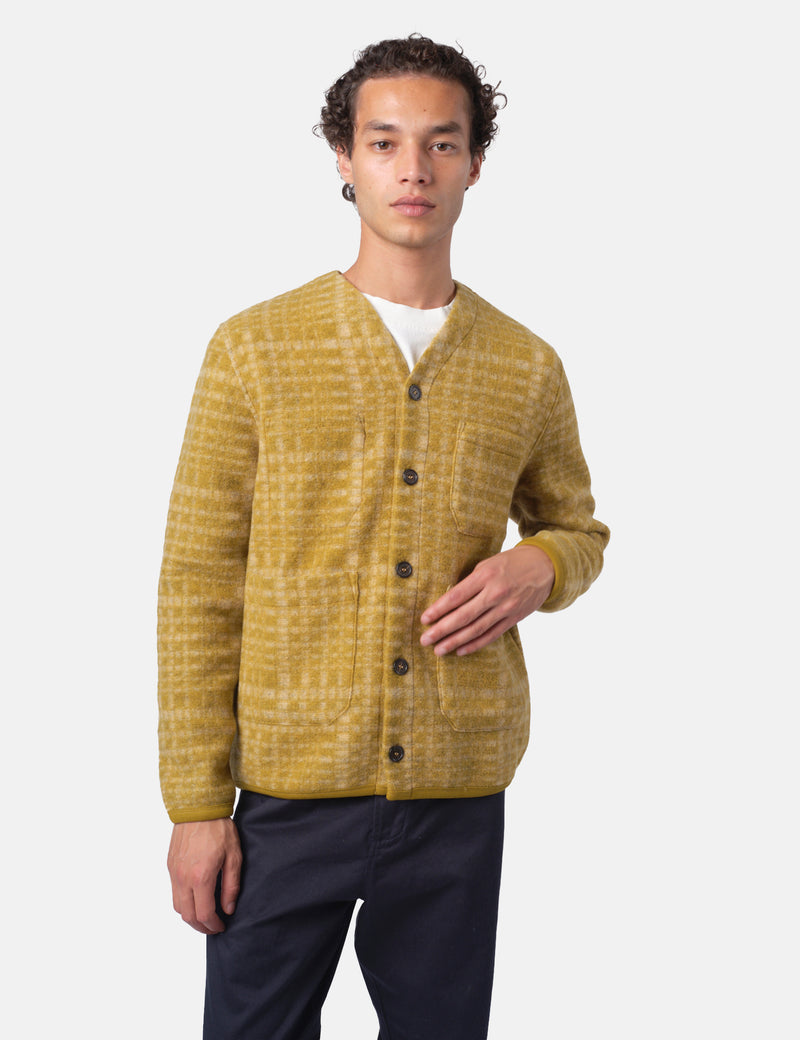Universal Works Cardigan (Telepass Fleece) - Yellow