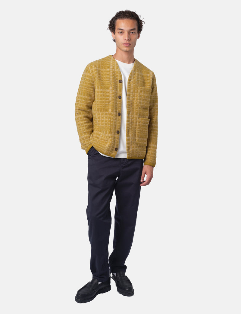 Universal Works Cardigan (Telepass Fleece) - Yellow