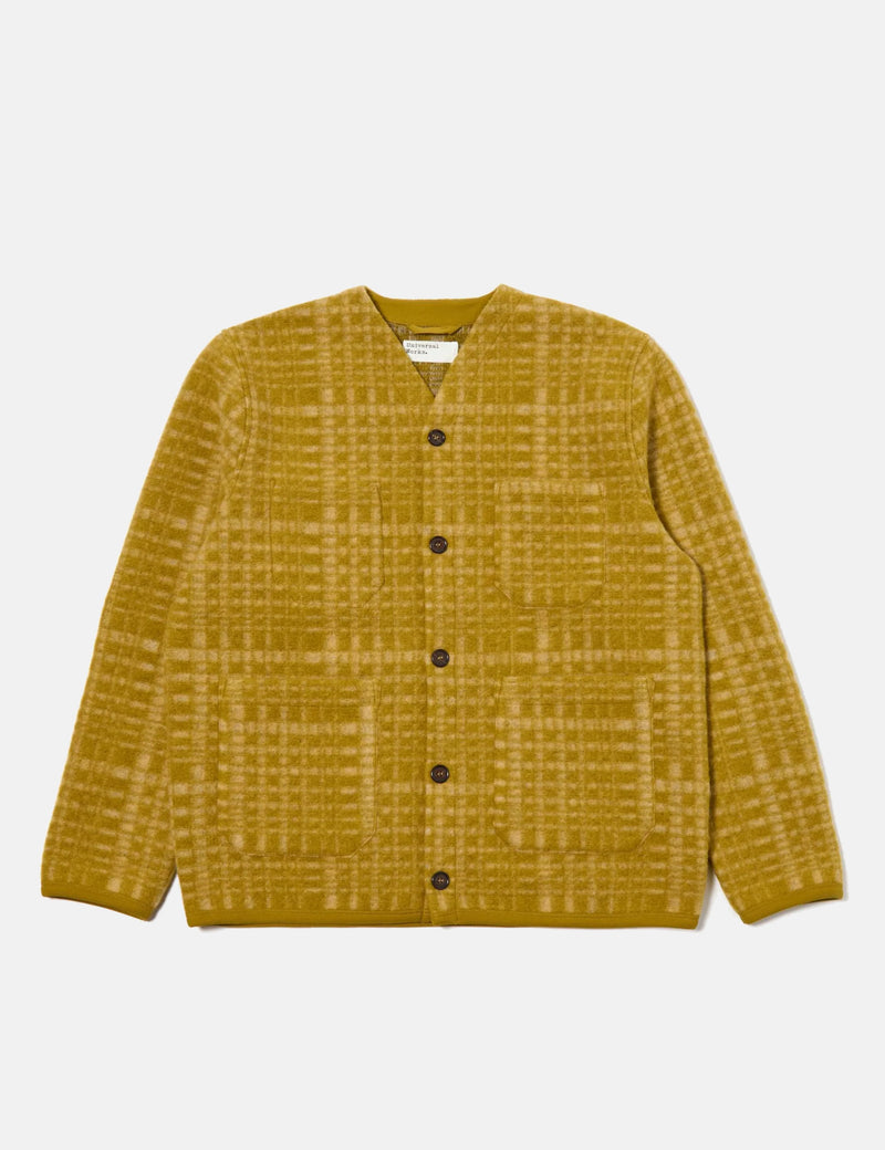 Universal Works Cardigan (Telepass Fleece) - Yellow