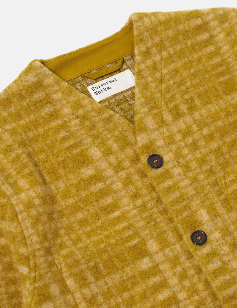 Universal Works Cardigan (Telepass Fleece) - Yellow