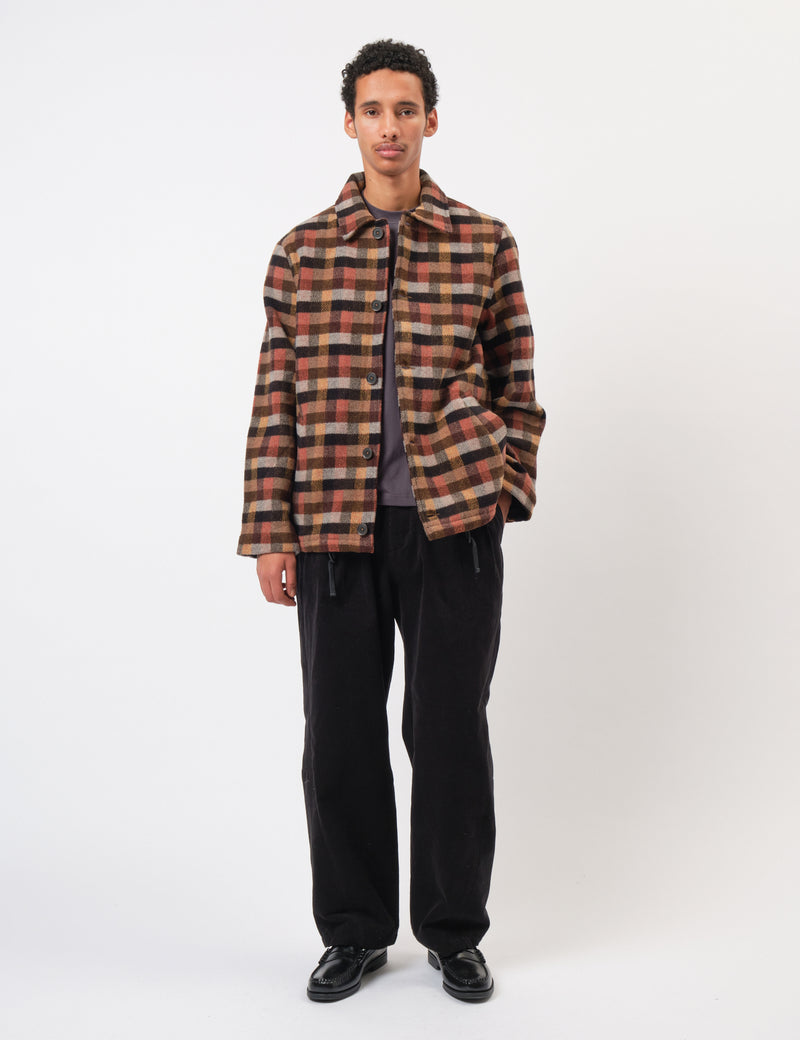 Universal Works Wayfarer Jacket (Merino Checkerboard) - Brown