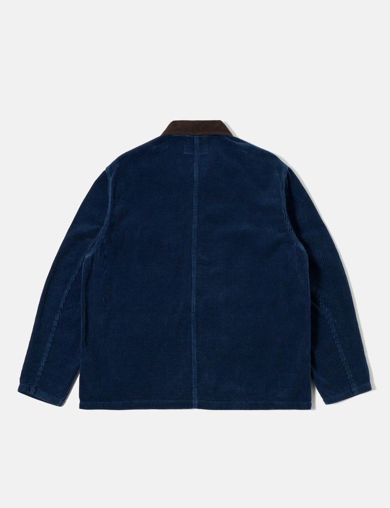 Universal Works Utility Jacket (Cord) - Indigo Blue