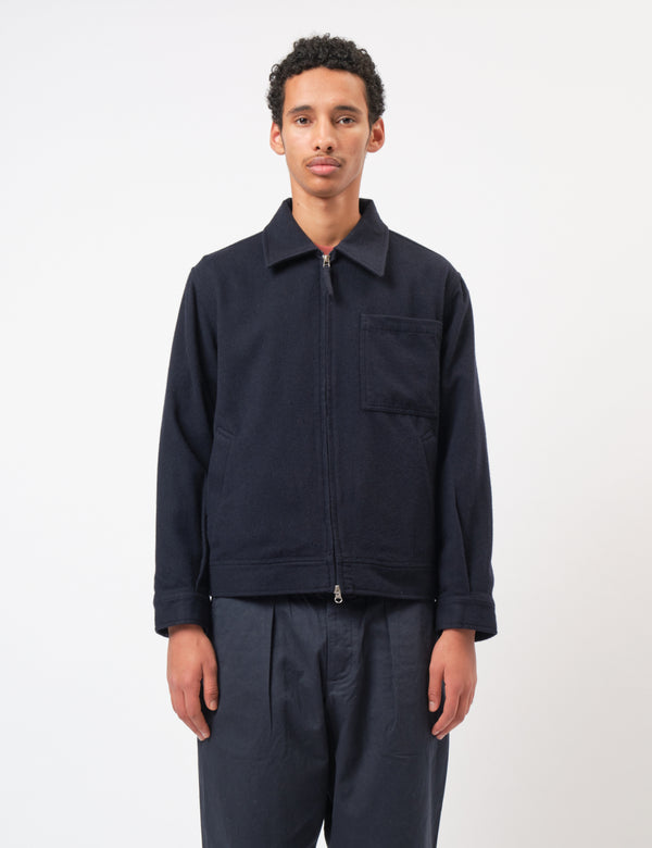 Universal Works Rose Bowl Jacket (Recycled Wool) - Dark Navy