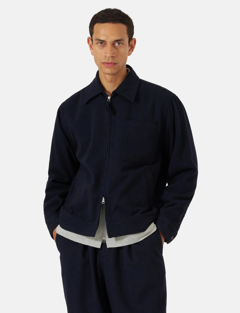 Universal Works Rose Bowl Jacket (Recycled Wool) - Dark Navy