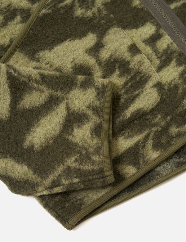 Universal Works Zip Liner Jacket (Studio Fleece) - Green/Pale Green