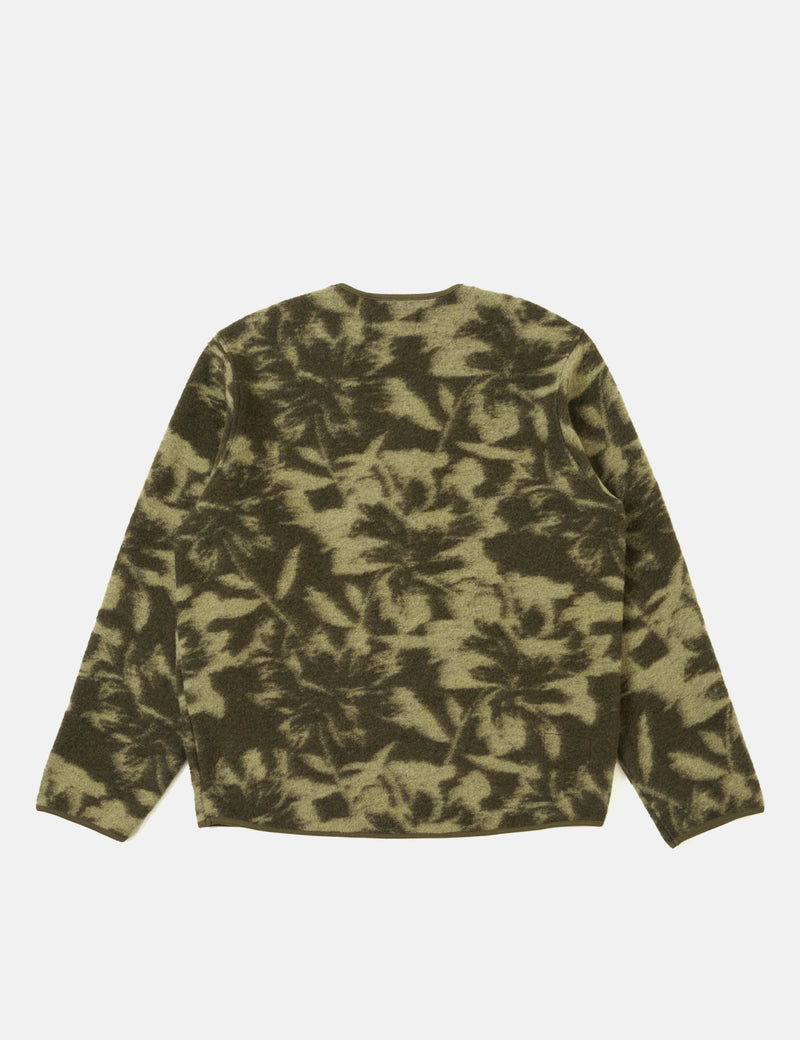 Universal Works Zip Liner Jacket (Studio Fleece) - Green/Pale Green