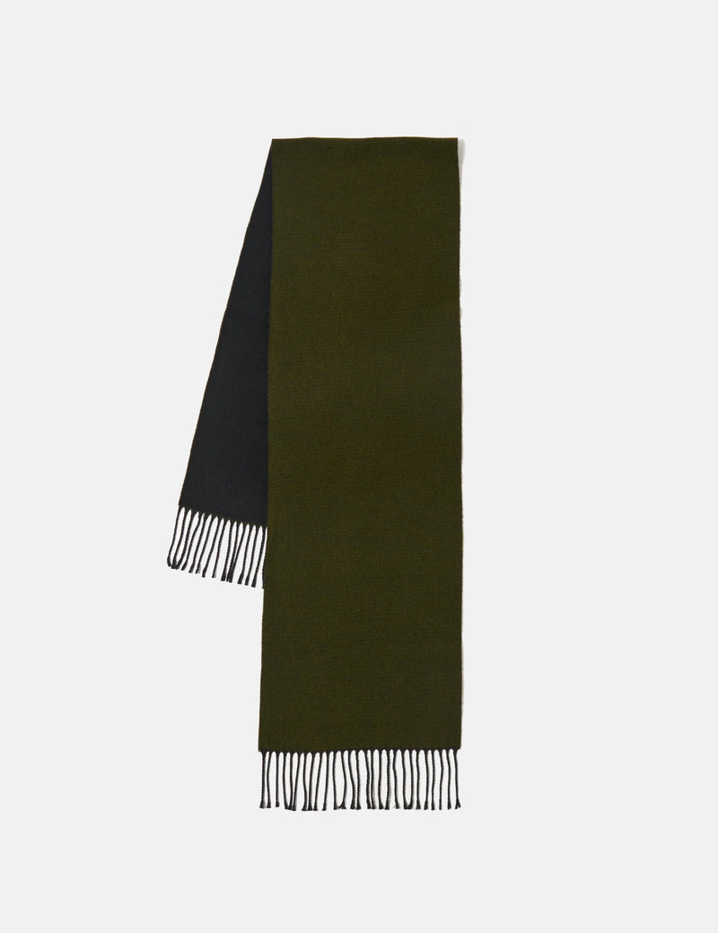 Universal Works Double Sided Scarf - Green/Black