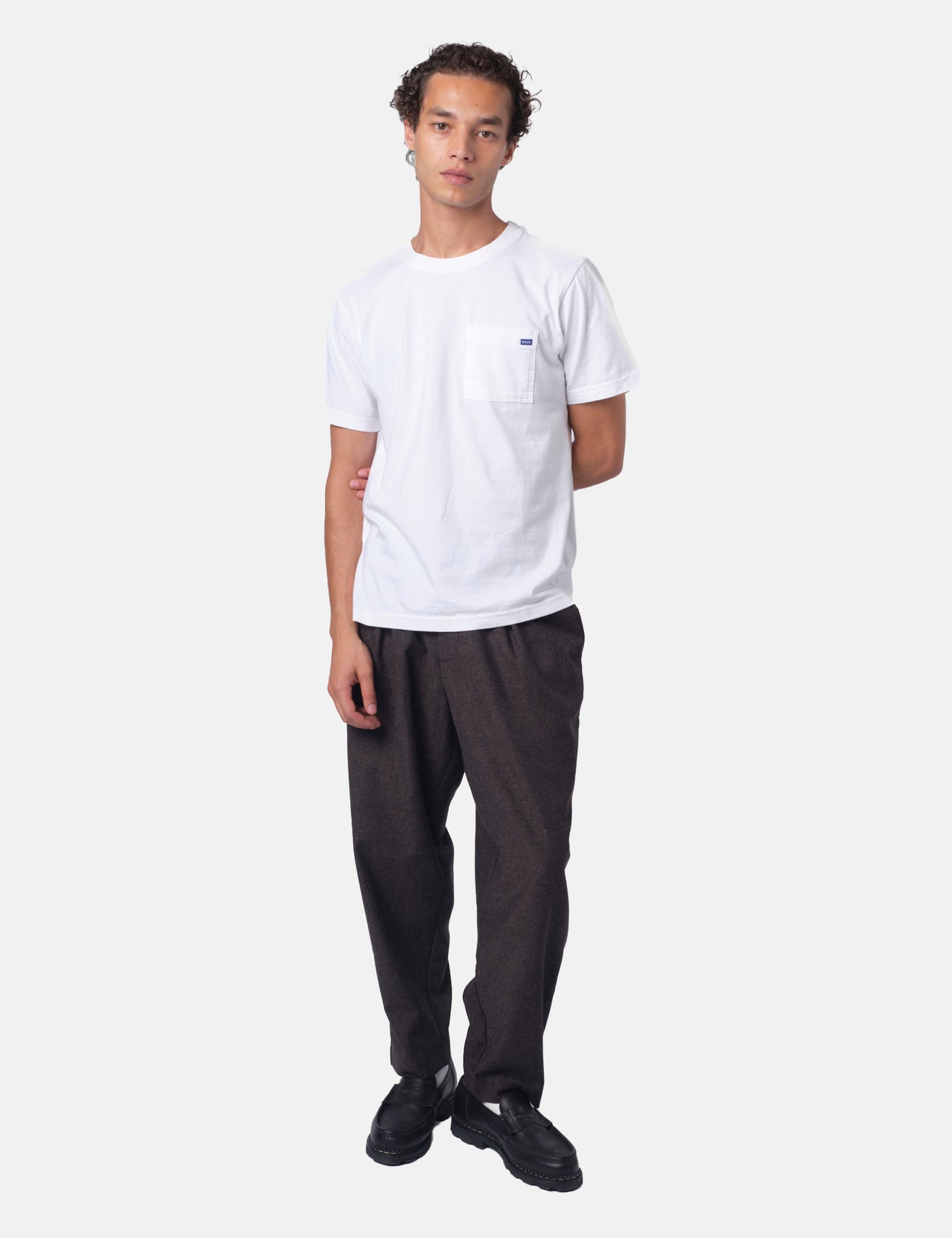 Universal Works Pleated Track Pant - Tweed Brown | Article.
