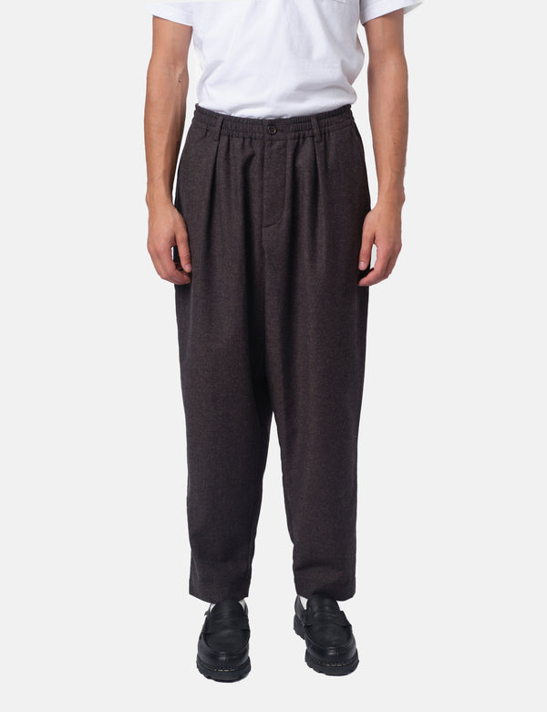 Universal Works Pleated Track Pant - Tweed Brown