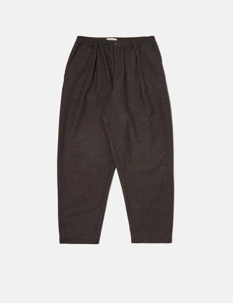Universal Works Pleated Track Pant - Tweed Brown