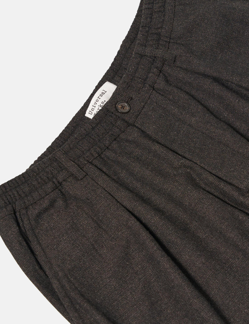 Universal Works Pleated Track Pant - Tweed Brown