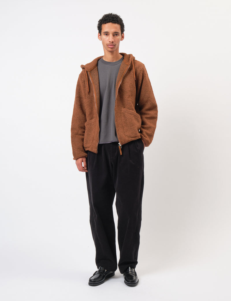 Universal Works Travel Hoodie (Alvar Fleece) - Cumin