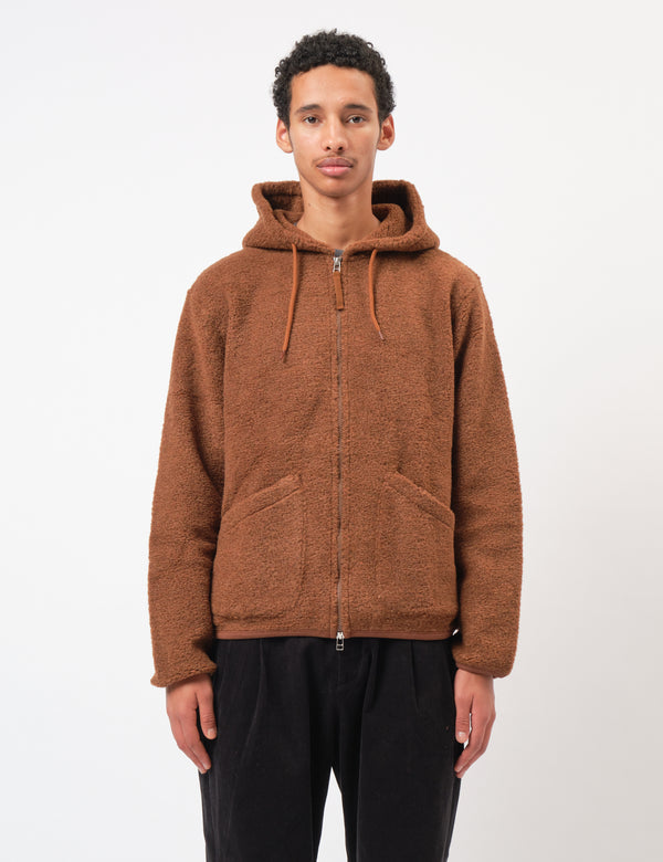 Universal Works Travel Hoodie (Alvar Fleece) - Cumin