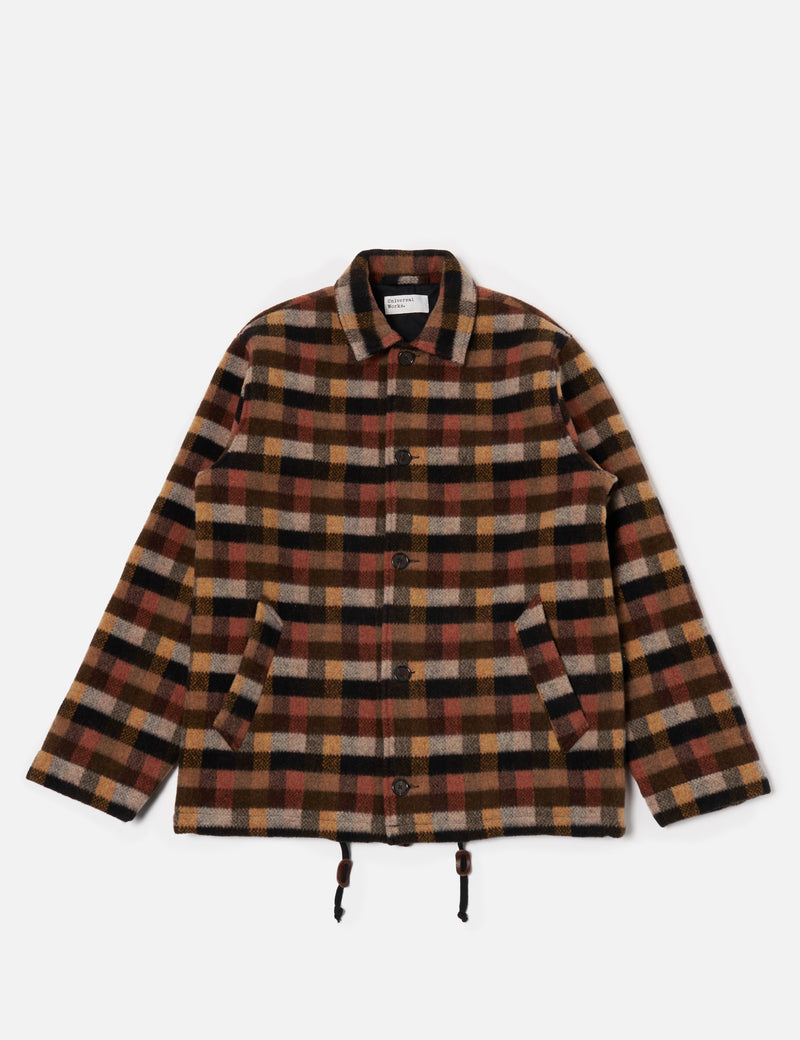 Universal Works Wayfarer Jacket (Merino Checkerboard) - Brown