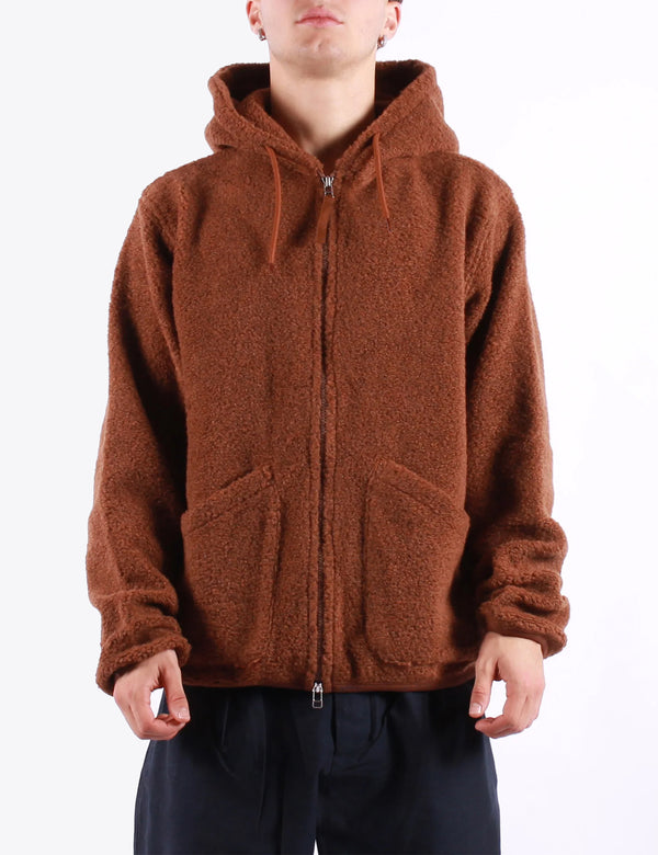 Universal Works Travel Hoodie (Alvar Fleece) - Cumin
