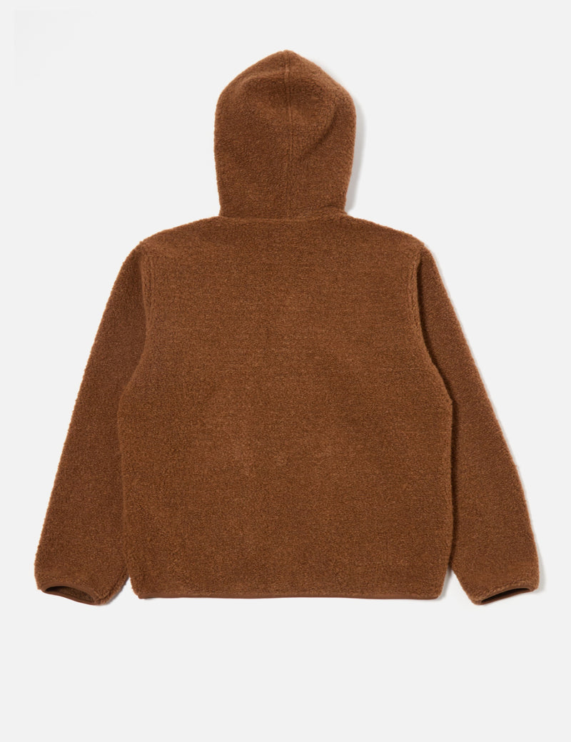 Universal Works Travel Hoodie (Alvar Fleece) - Cumin