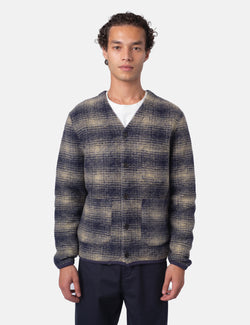 Universal Works Cardigan (Uist Fleece) - Navy Blue