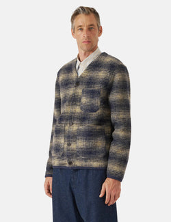 Universal Works Cardigan (Uist Fleece) - Navy Blue