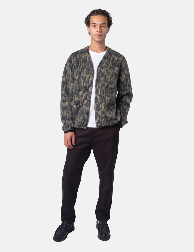 Universal Works Cardigan (Dolce Fleece) - Charcoal