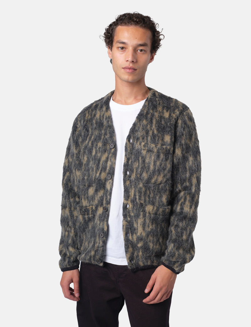 Universal Works Cardigan (Dolce Fleece) - Charcoal