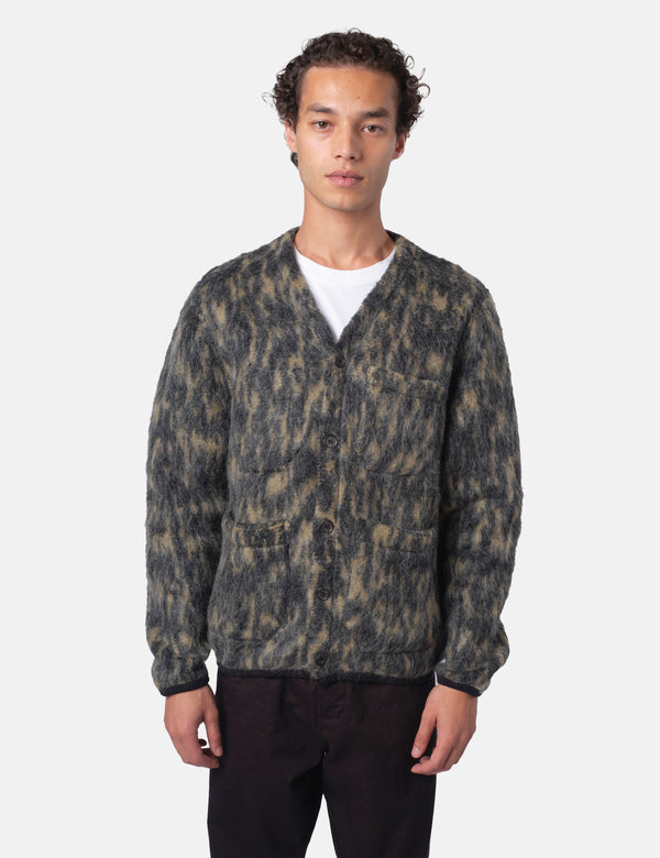 Universal Works Cardigan (Dolce Fleece) - Charcoal