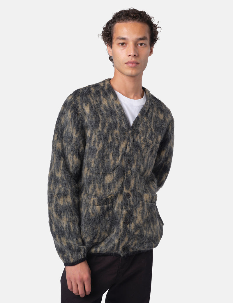 Universal Works Cardigan (Dolce Fleece) - Charcoal