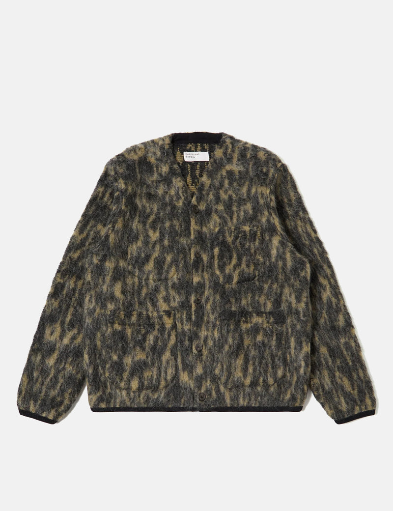 Universal Works Cardigan (Dolce Fleece) - Charcoal