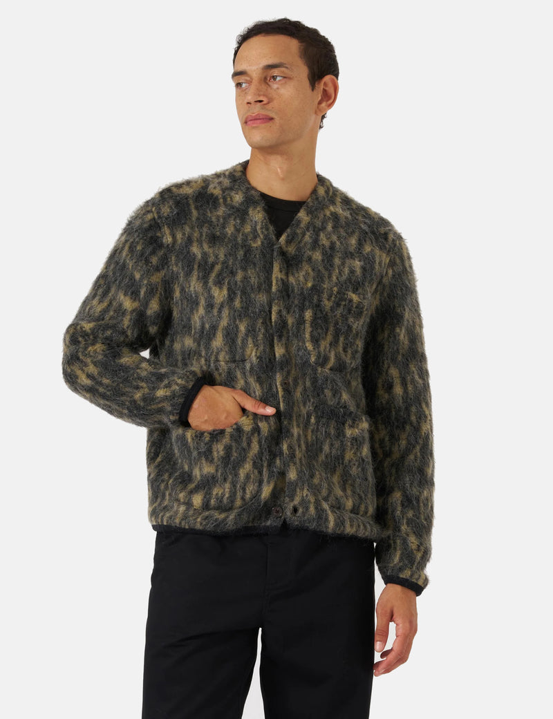 Universal Works Cardigan (Dolce Fleece) - Charcoal