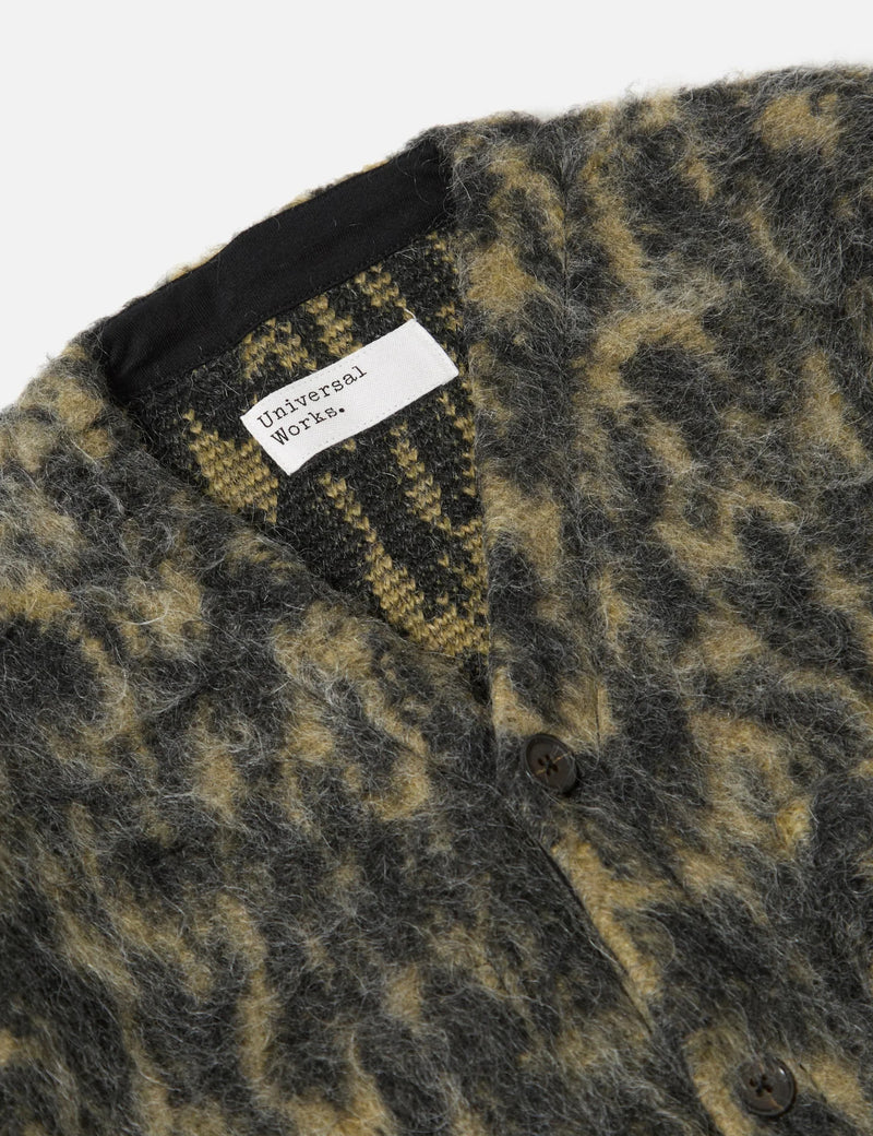 Universal Works Cardigan (Dolce Fleece) - Charcoal