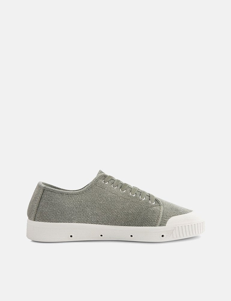Spring Court G2 Washed Out Trainers (Heavy Twill) - Green
