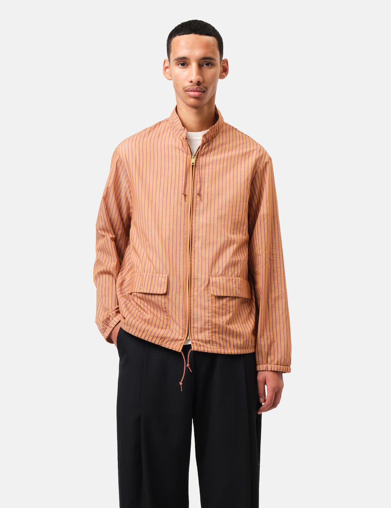 Beams Plus Swing Jacket Bumpy Stripe - Orange
