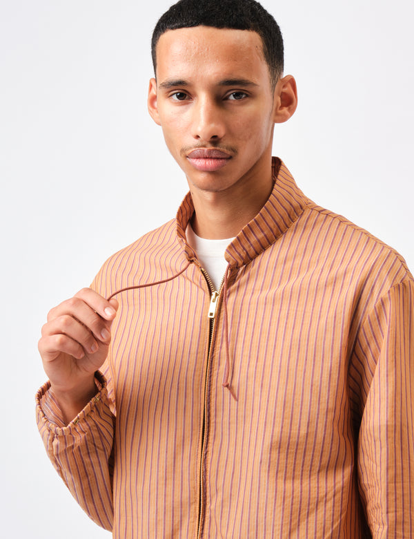 Beams Plus Swing Jacket Bumpy Stripe - Orange