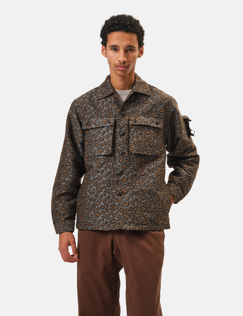 Beams Plus MIL Jacket (Camo Jacquard) - Brown
