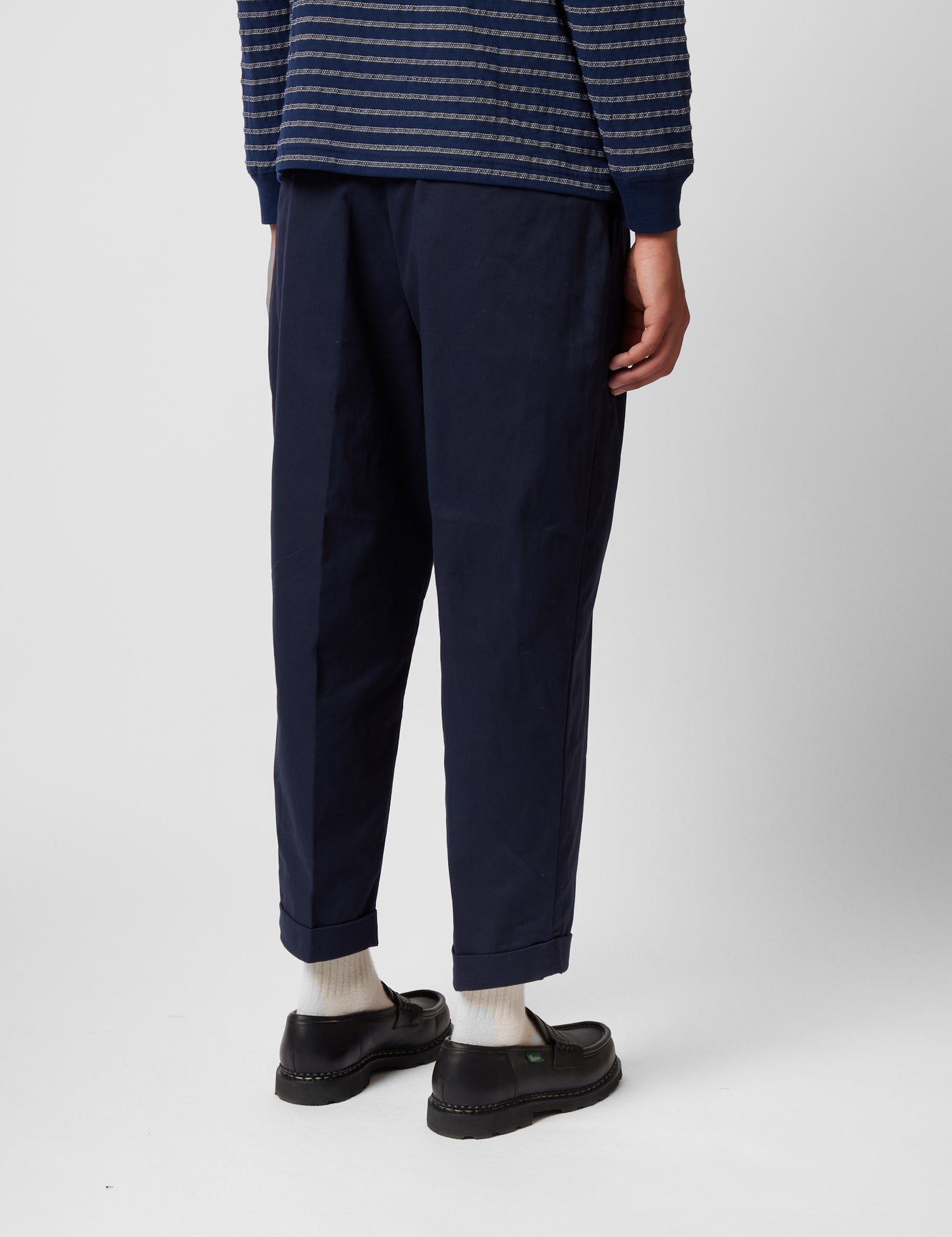 【着用２回】ビームスプラス 2 Pleats Twill（チノ） ネイビーＳ BEAMS PLUS（ビームス プラス）2 Pleats Tapered Twill（パンツ