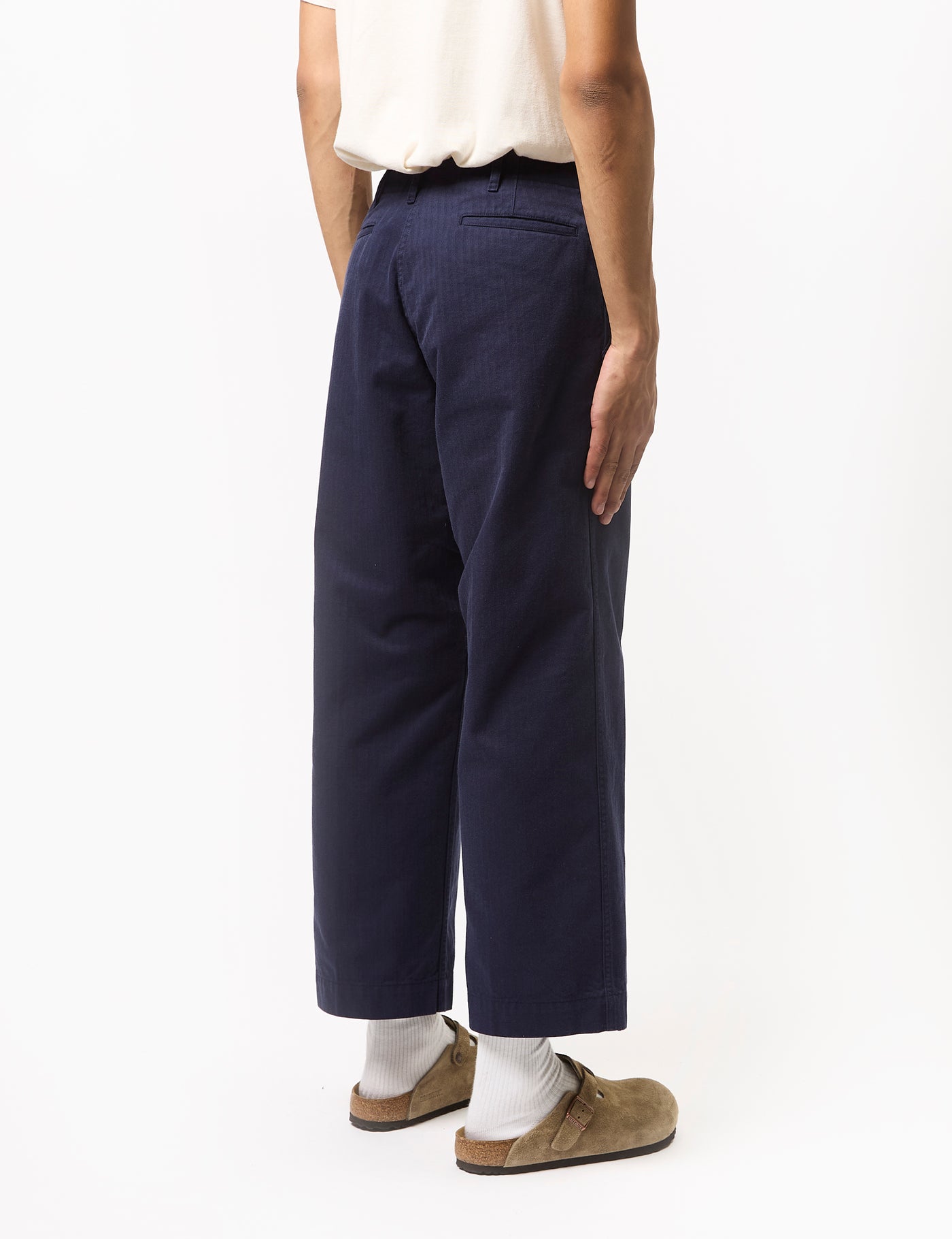 Beams Plus Mil Trousers (Herringbone) - Navy Blue | Article.