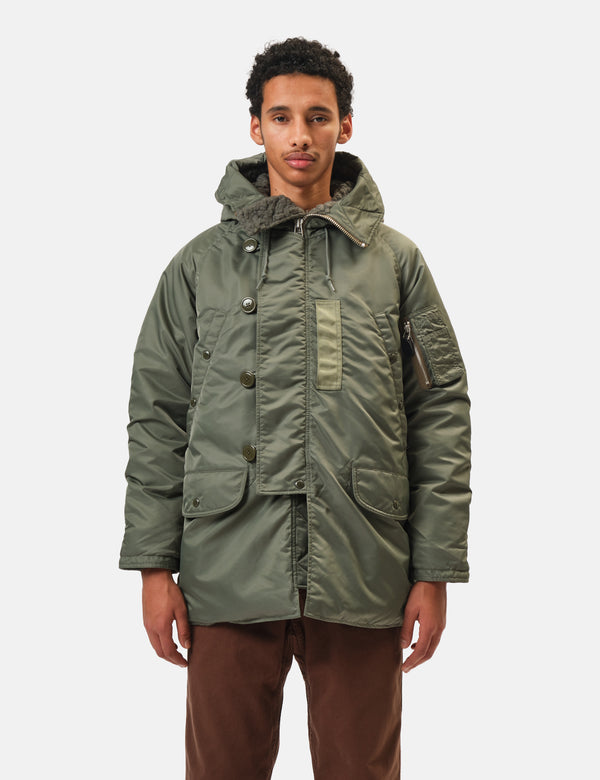 Beams Plus Mil Type N-3B Down Jacket - Sage Green