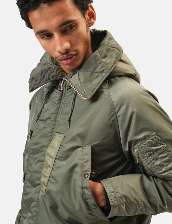Beams Plus Mil Type N-3B Down Jacket - Sage Green