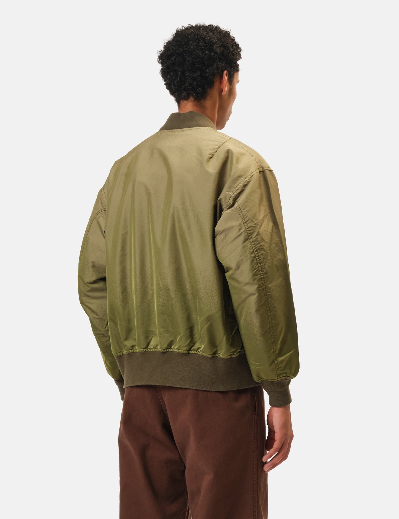 Beams Plus MIL Flight Jacket Iridescent Twill - Olive Green | Article.
