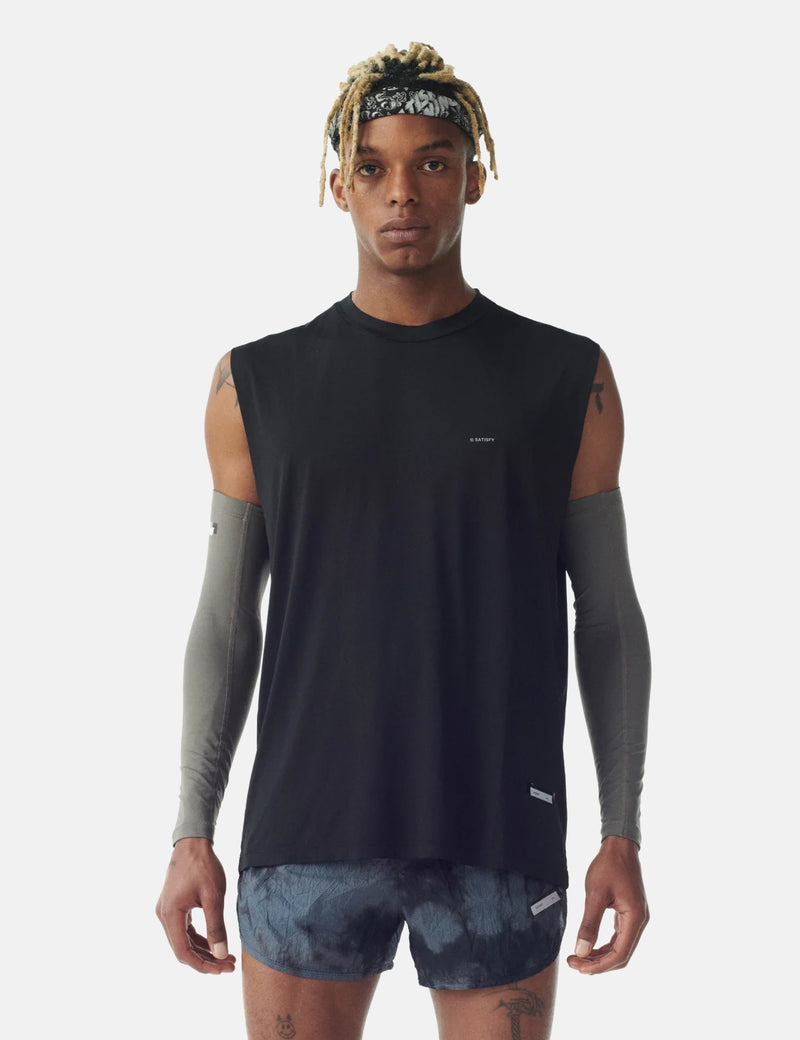 Satisfy Running AuraLite Muscle Sleeveless T-Shirt - Black