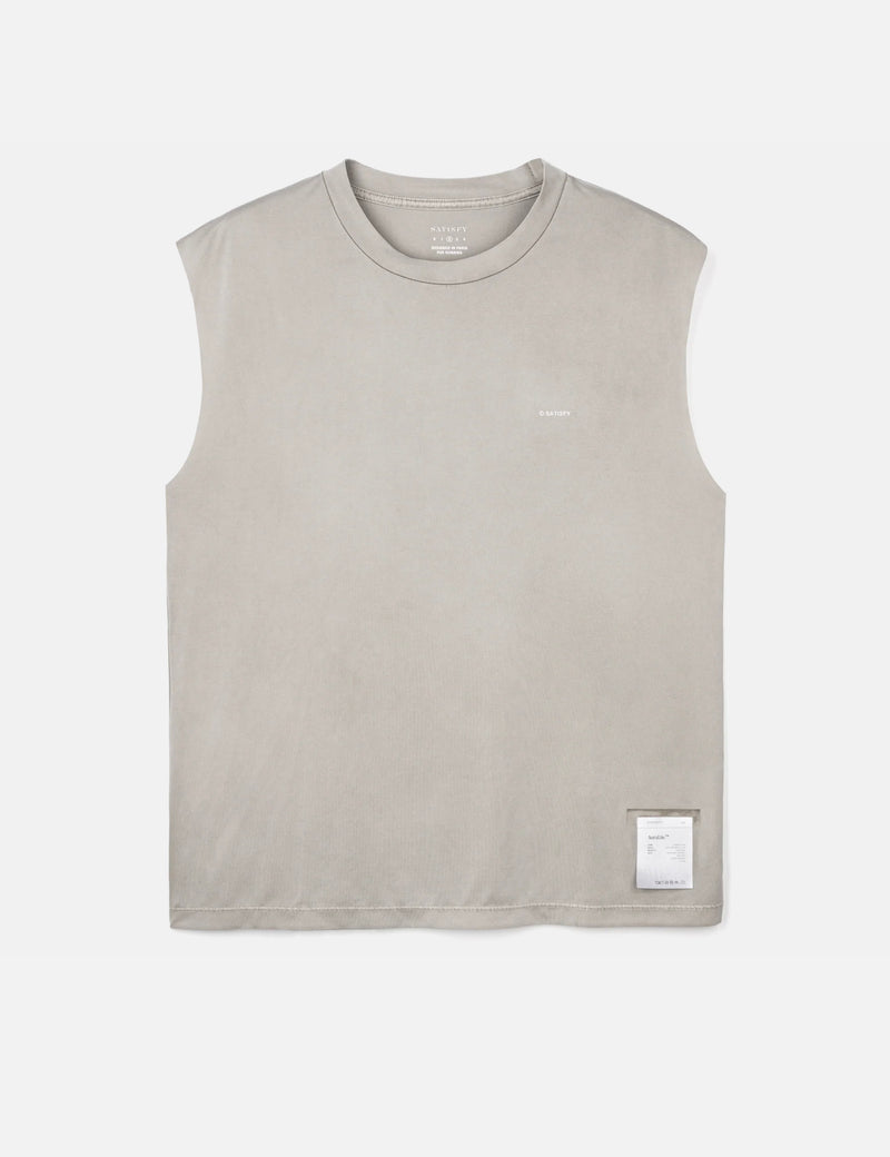 Satisfy Running AuraLite Muscle Sleeveless T-Shirt - Mineral Dune Grey
